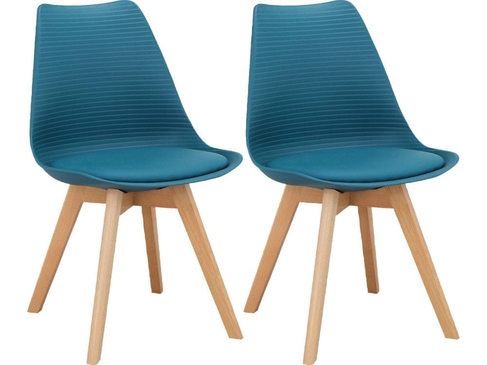 Danish Style Jedálenská stolička Armin (SET 2 ks), plast, modrá